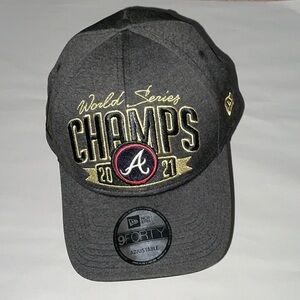 Atlanta Braves 2021 World Series Champs Strapback New Era Hat Black Adjustable